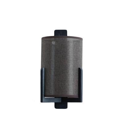 Light & Living Danish design wandlampLitto zwart met linnen - 3128783