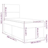 Boxspring met matras fluweel roze 100x200 cm - thumbnail