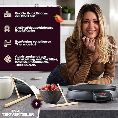 Clatronic CM 3372 Crêpe maker Met handmatige temperatuursinstelling Zwart - thumbnail