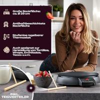 Clatronic CM 3372 Crêpe maker Met handmatige temperatuursinstelling Zwart - thumbnail