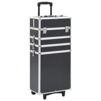 VidaXL Make-up trolley aluminium zwart - thumbnail