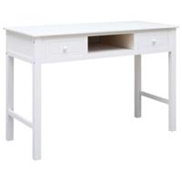 VidaXL Schrijftafel 110x45x76 cm hout wit - thumbnail