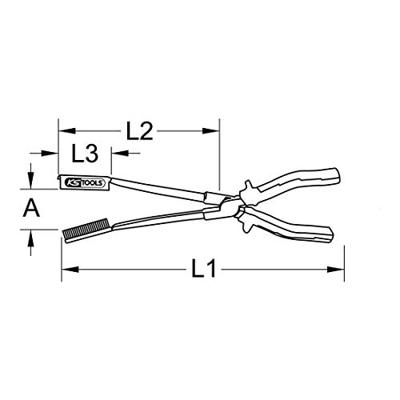 KS Tools 500.7532 Bougiestekker-tang, kort