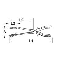 KS Tools 500.7532 Bougiestekker-tang, kort - thumbnail