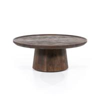 Eleonora Ronde Salontafel 'Ron' Mangohout, kleur Bruin, 80cm - thumbnail