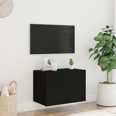 Tv-wandmeubel met LED-verlichting 60x35x41 cm zwart Tv-wandmeubel met LED-verlichting 60x35x41 cm zwart