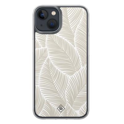 iPhone 13 mini hybride hoesje - Palmy leaves beige