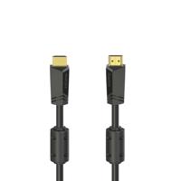 Hama High speed HDMI-kabel, connector - connector, 4K, ethernet, verguld 10,0 m HDMI kabel Zwart - thumbnail