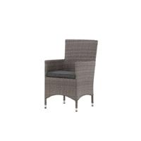 Nohr Tuinstoel 'Charnae' Wicker, kleur Grijs - thumbnail