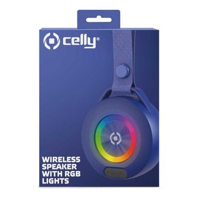 Draagbaar luidsprekersysteem Celly LIGHTBEATBL Blauw 5 W Bluetooth luidspreker