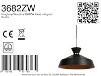 Steinhauer Design hanglampSkandina zwart Ø 40cm - 3682ZW - thumbnail