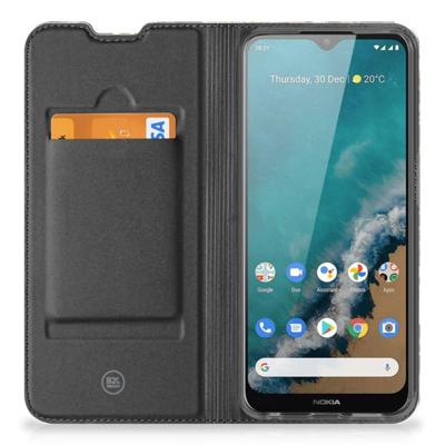 Smart Cover voor Nokia G50 Dark Flowers Smart Cover voor Nokia G50 Dark Flowers