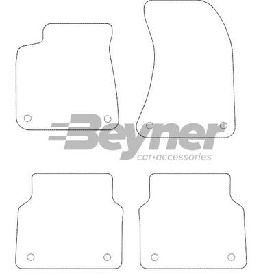 Velours Automatten passend voor Audi A8 2011- 4-delig HL1021864
