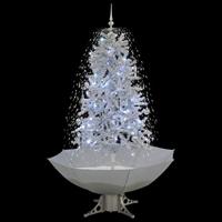 Kerstboom sneeuwend met paraplubasis 170 cm wit - thumbnail