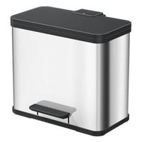 Hailo öko duo plus L 6302000 Afvalbak 26 l RVS (l x b x h) 470 x 470 x 430 mm RVS Met voetpedaal 1 stuk(s) - thumbnail