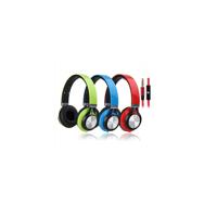 Solid Stereo Headset met microfoon, Wit/Groen, model HT-HD212 - thumbnail