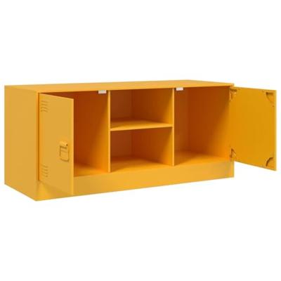 Tv-meubel 99x39x44 cm staal mosterdgeel