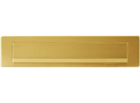 Tochtwering brievenbus+klep - Met Borstel - Aluminium - 34 x 8 cm - Licht goud - thumbnail