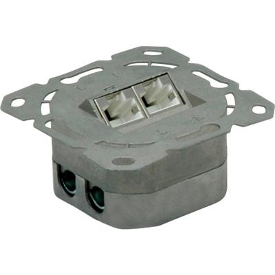 VALUE Cat.6A (Class EA) inbouwdoos, 2x STP, horizontaal, wit