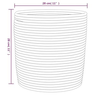 VidaXL Opbergmanden 2 st ø 28x28 cm katoen bruin en wit