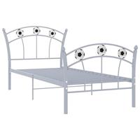 Bedframe met voetbaldesign metaal grijs 90x200 cm - thumbnail