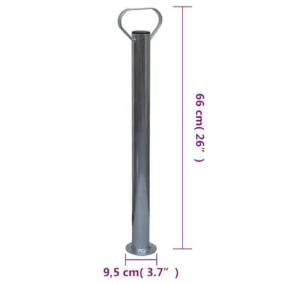 VidaXL Neuswiel met 2 staanders en 3 splitklemmen 48 mm