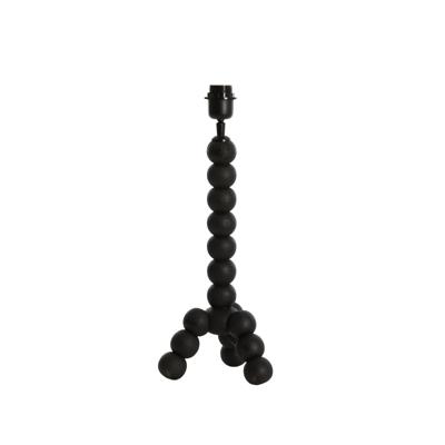 Light & Living Tafellamp 'Veglio' Mangohout, 40cm, kleur Mat Zwart (excl. kap)