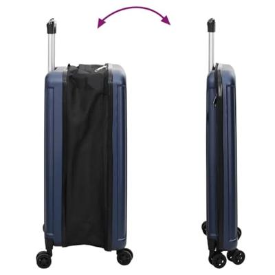 VidaXL Koffer met slot donkerblauw 43 x 27 x 66 cm abs kunststof