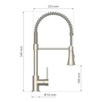 EISL LEON mengkraan keuken met uittrekbare sproeier | nickel - NI183ESCRNI-PR NI183ESCRNI-PR - thumbnail