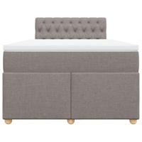 Boxspring met matras stof taupe 120x200 cm - thumbnail