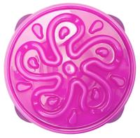 VOERBAK SLO-BOWL FEEDER BLOEM PAARS 29X29X6 CM - thumbnail