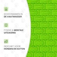 Eat Slow Live Longer Lick Mat Bones Green - thumbnail