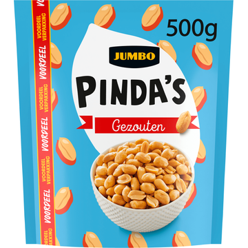 Jumbo Pinda's Gezouten Voordeelverpakking 500 g Jumbo Pinda's Gezouten Voordeelverpakking 500 g