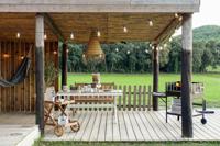 Eettafel DKD Home Decor Buitenkant Hars Aluminium 200 x 90 x 75 cm - thumbnail