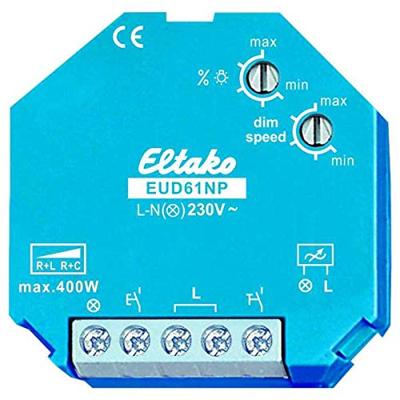 Eltako 61100830 Dimmer (opbouw), Dimmer (inbouw) Geschikt voor lampen: Spaarlamp, Gloeilamp, Halogeenlamp, TL-buis Blauw
