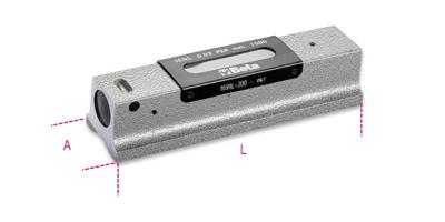 Beta Aswaterpas vervaardigd uit gietijzer met een geslepen prismatische zool 2 onbreekbare libellen nauwkeurigheid tot 0.02 mm/m 1699L/1 - 016990005 Beta Aswaterpas vervaardigd uit gietijzer met een geslepen prismatische zool 2 onbreekbare libellen nauwkeurigheid tot 0.02 mm/m 1699L/1 - 016990005