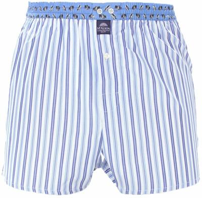 McAlson Boxershort Blauw Strepen Blauwe Band Met Lange Pijpen Los Model McAlson Boxershort Blauw Strepen Blauwe Band Met Lange Pijpen Los Model