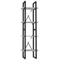 Boekenkast 4-laags 40x30x140 cm bewerkt hout grijs sonoma eiken - thumbnail