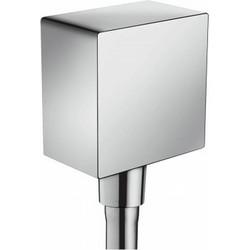 Hansgrohe Muuraansluitbocht FixFit Square met Terugslagklep Chroom Hansgrohe Muuraansluitbocht FixFit Square met Terugslagklep Chroom