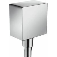 Hansgrohe Muuraansluitbocht FixFit Square met Terugslagklep Chroom - thumbnail