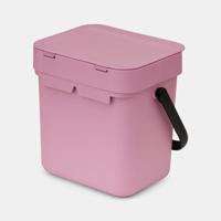 Brabantia Sort & Go afvalemmer 3 liter Lilac Pink - thumbnail
