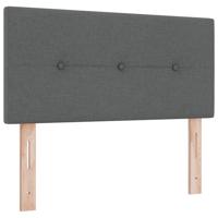 Boxspringbed met matras donkergrijs 100x200 cm stof - thumbnail