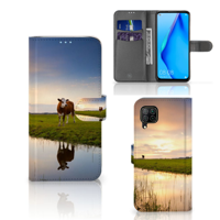 Huawei P40 Lite | Telefoonhoesje | Met pasjeshouder | Koe - thumbnail