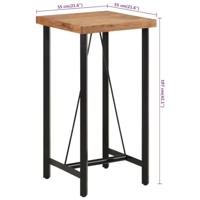 Bartafel 55x55x107 cm massief acaciahout en ijzer - thumbnail