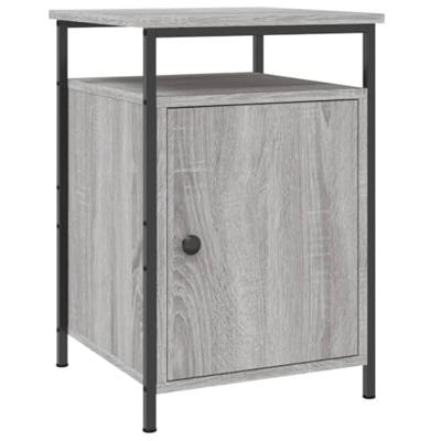 Nachtkastjes 2 st 40x42x60 cm bewerkt hout grijs sonoma eiken
