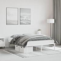 Bedframe metaal wit 135x190 cm - thumbnail