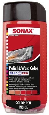 SONAX auto polijstmiddel "polish & wax color nanopro" color polish + wax rotss