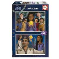 2X50 Disney Wens Puzzels - EDUCA BORRAS paars - thumbnail