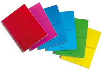 Blasetti Colorclub notitieboek, A4+, 70 vellen, voor volwassenen, meerkleurig, wit, eenkleurig, A4 +