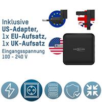 Ansmann USB Reis Oplader 30W + Verwisselbare Stekkers Zwart - thumbnail
